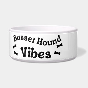 Basset Hound Vibes Keramik Dog Bowl Napf
