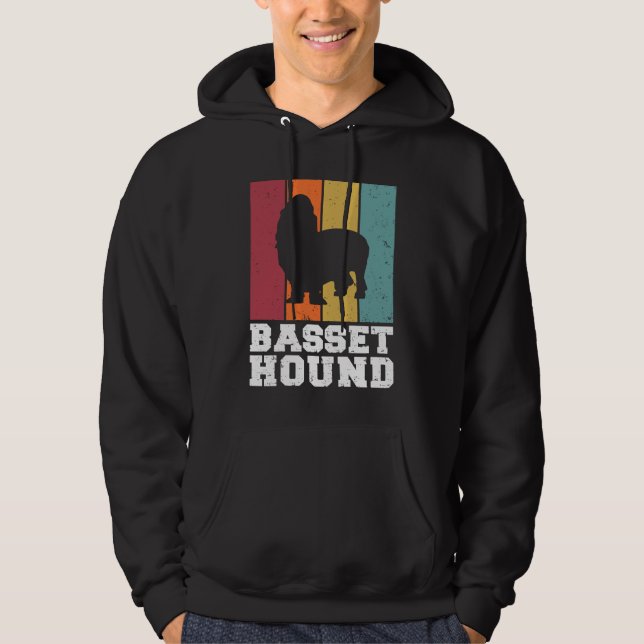 Basset Hound Vintage  1 Hoodie (Vorderseite)