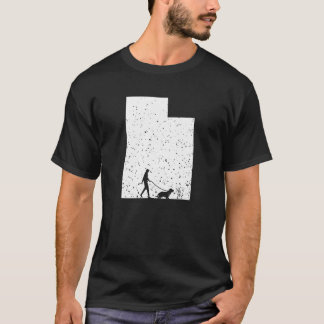 Basset Hound Walking Utah Dog T-Shirt