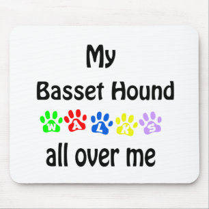 Basset Hound Walks Design Mousepad