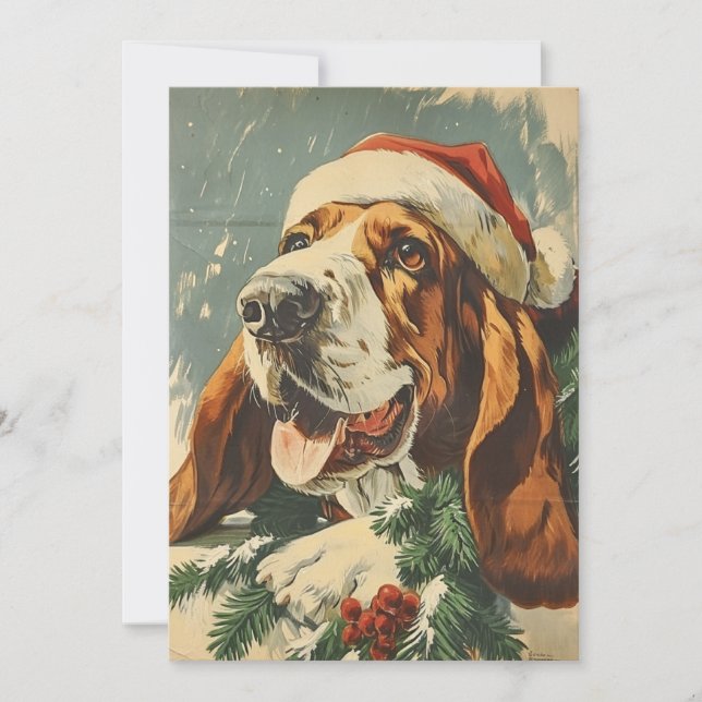 Basset Hound Weihnachten (Vorderseite)