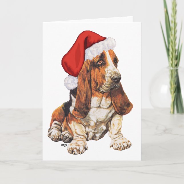 Basset Hound Weihnachten (Vorderseite)