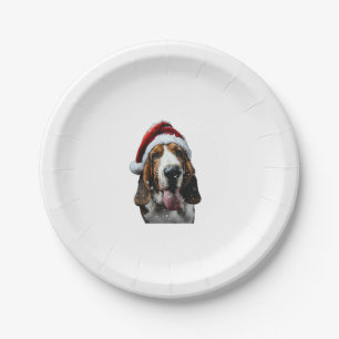 Basset Hound Weihnachten Pappteller