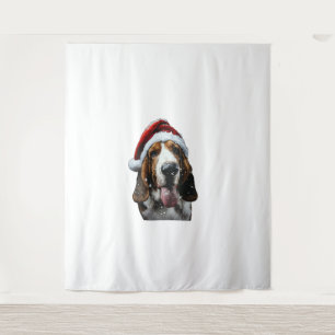 Basset Hound Weihnachten Wandteppich