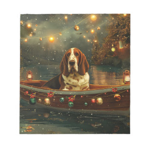 Basset Hound Weihnachtliche Festreise Notizblock