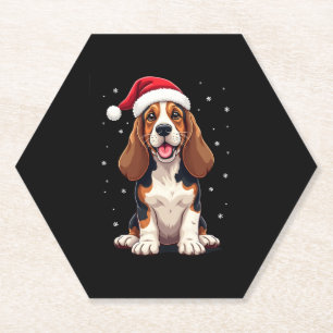 Basset Hound Weihnachts-Tank Untersetzer