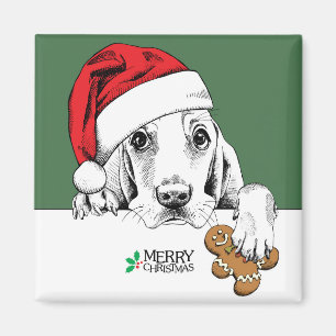 Basset Hound Weihnachtskeks Magnet