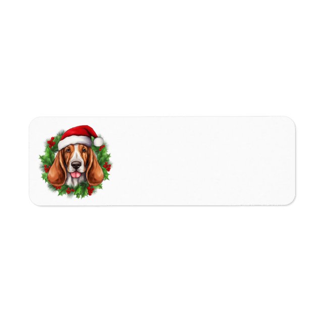 Basset Hound Weihnachtskranz (Vorne)