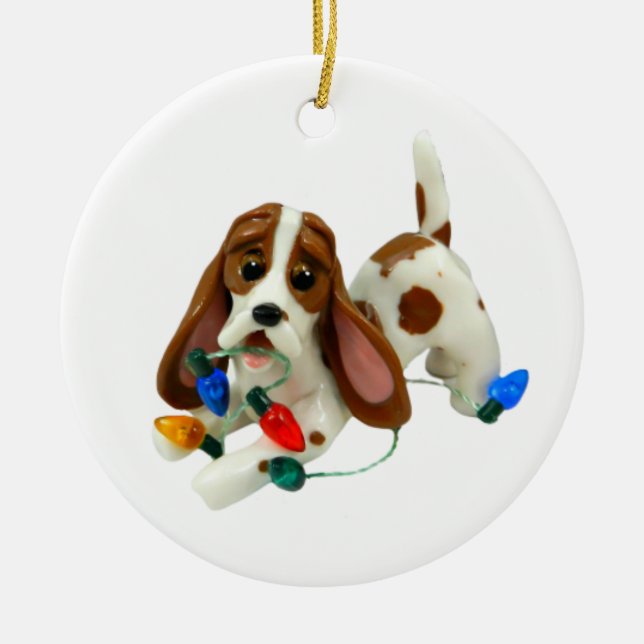 Basset Hound Weihnachtsschmuck (Vorne)