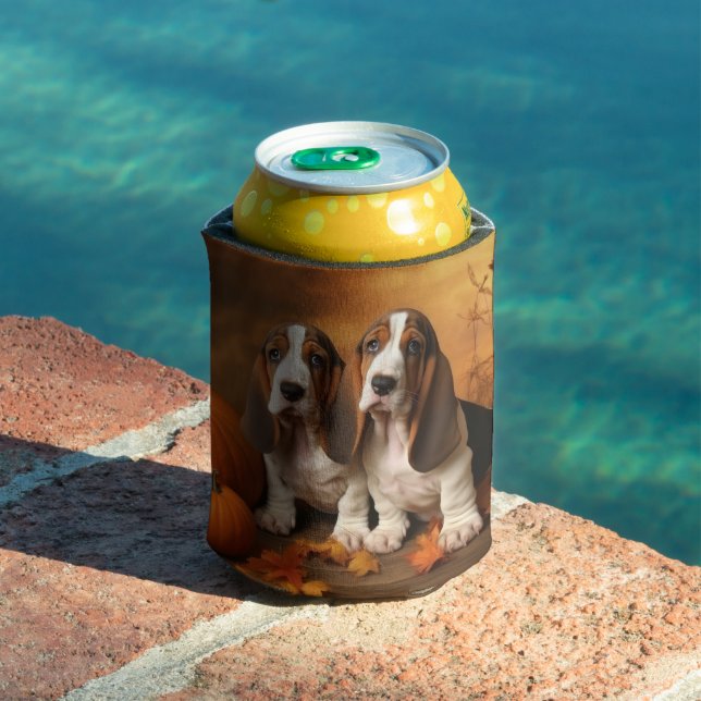 Basset Hound Welpe Herbst Delight Pumpen Dosenkühler (In Situ Pool)