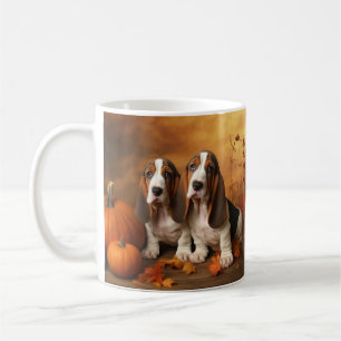 Basset Hound Welpe Herbst Delight Pumpen Kaffeetasse