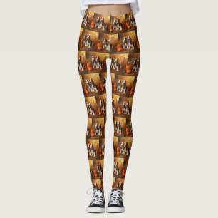 Basset Hound Welpe Herbst Delight Pumpen Leggings