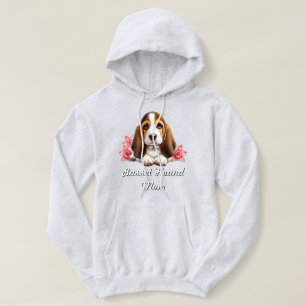 Basset Hound Welpe mit Blume Hoodie