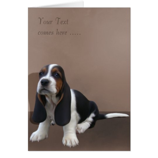 Basset Hound-Welpen-Karte Karte