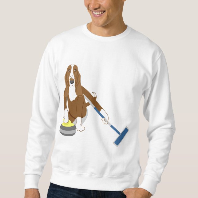 Basset Hound-Winden Sweatshirt (Vorderseite)