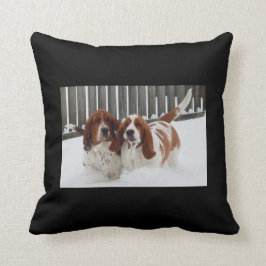 Basset Hound-Wurfs-Kissen Kissen