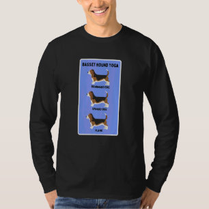 Basset Hound Yoga Alberner Besitzer-Witz Plank-Übu T-Shirt