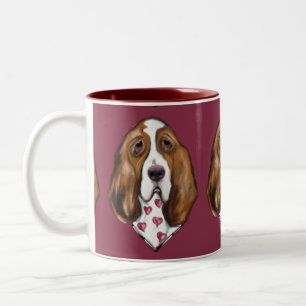 Basset Hound Zweifarbige Tasse