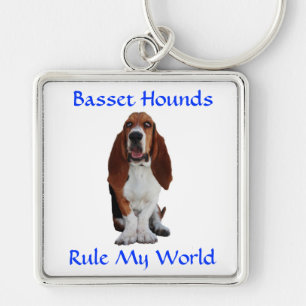 Basset Hounds Rule My World Premium Schlüsselanh Schlüsselanhänger