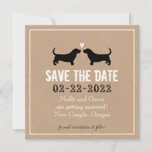 Basset Hounds Wedding Save the Date