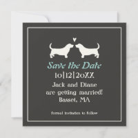 Basset Hounds Wedding Save the Date