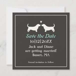 Basset Hounds Wedding Save the Date