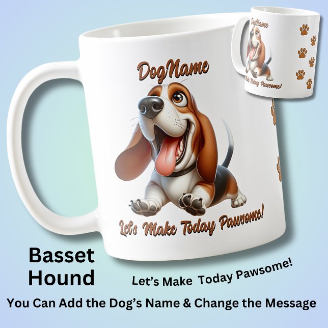 Basset-Hund - Dog hinzufügen, Text ändern Kaffeetasse (Von Creator hochgeladen)
