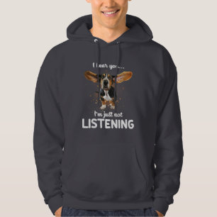 Basset-Hund höre ich, dass du nicht hörst Hoodie