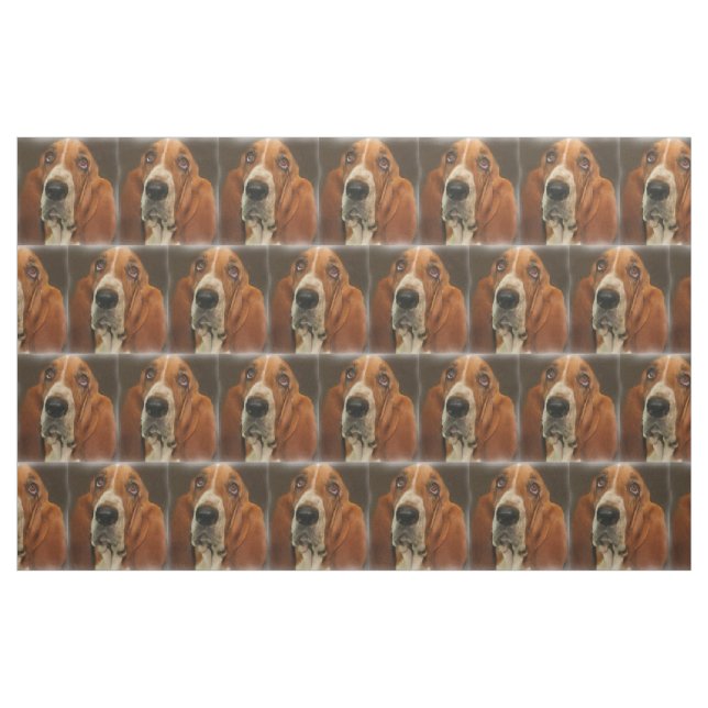 Basset Hund Hunde Rasse Gewebe Stoff (Fat Quarter (45,7 x 55,9 cm))