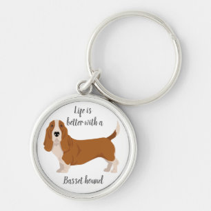 Basset-Hund Schlüsselanhänger