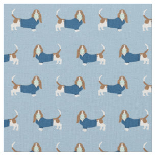 Basset-Hunde in den Schuppen Stoff