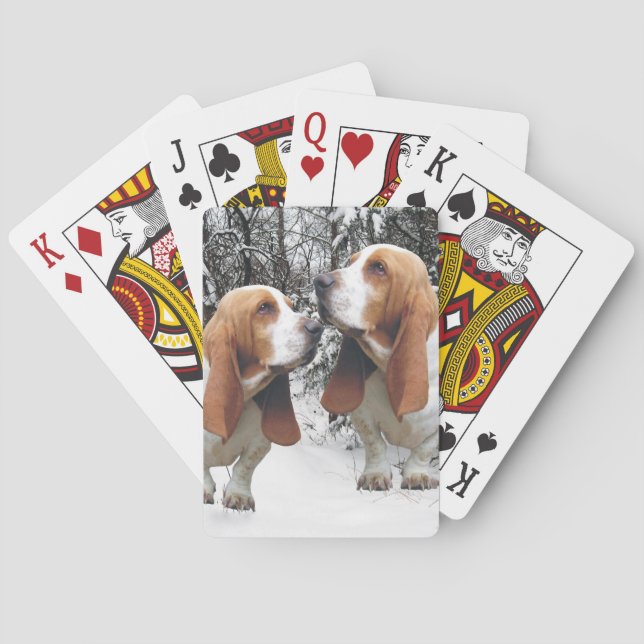 Basset im Snowy-Holz Spielkarten (Rückseite)