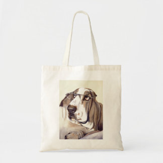 Basset-Jagdhund gemalt in der Wasserfarbe Tragetasche