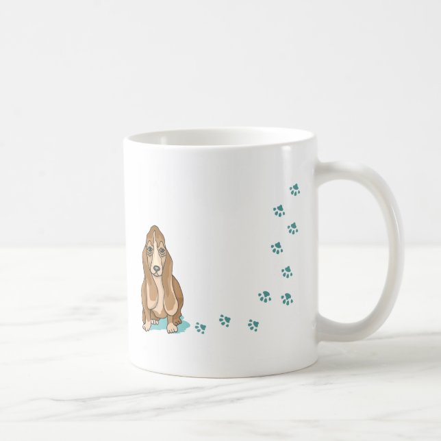 Basset-Jagdhund-Tasse Kaffeetasse (Rechts)