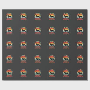 Basset Retriever Retro Sonnenuntergang Hund Geschenkpapier