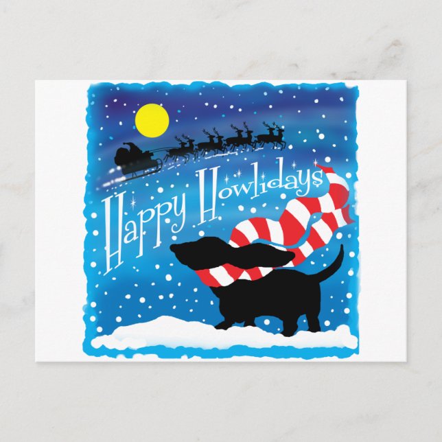Basset Scarf Postkarte (Vorderseite)