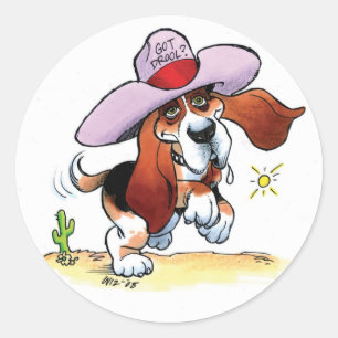 Basset s'est fait drool ? Grand Sticker