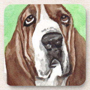 Basset-Wasserfarbe Getränkeuntersetzer
