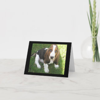 Basset-Welpenhund-Blindkarte Karte