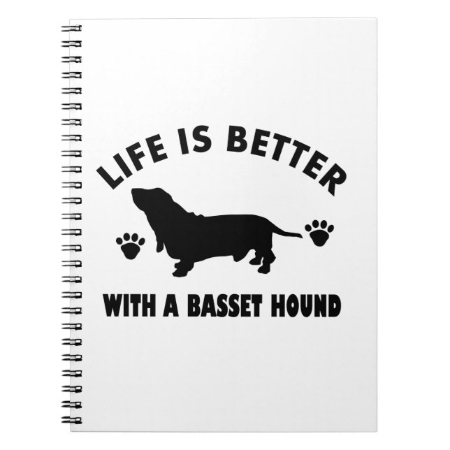 Bassethundeentwurf Notizblock (Vorderseite)