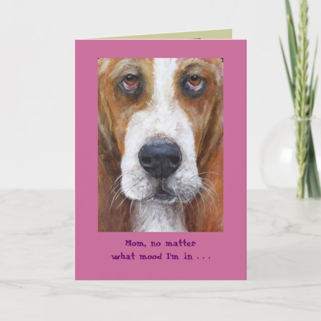Bassett hound Mother's Day Card Karte (Vorderseite)