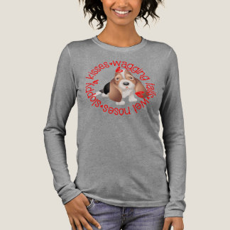 Bassett Hound, Sloppy Kisses B&C lange Tri-Blend Shirt