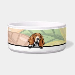 Bassett-Hund, Nahrungsmittel und Getränke Napf