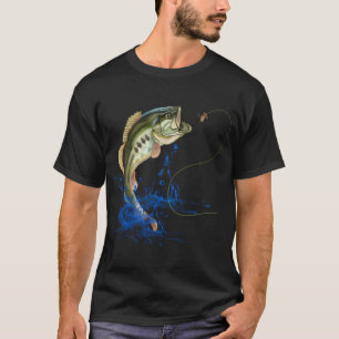 Bassfang Largemouth Jumping Fisch T-Shirt