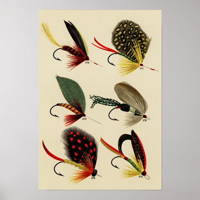 Bassfliegen 270 bis 275 Vintag Poster (Vorne)