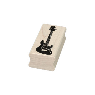 Bassgitarre Briefmarke Gummistempel