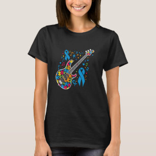Bassgitarre-Puzzle Autismus-Bewusstsein Autistisch T-Shirt
