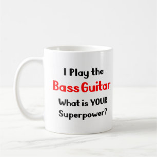 Bassgitarre spielen kaffeetasse