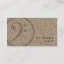 Bassist Bass Clef Icon Music Visitenkarte