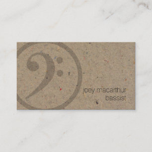 Bassist Bass Clef Icon Music Visitenkarte
